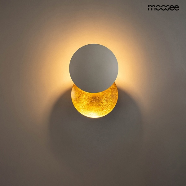Lampa ścienna ECLISE złota / biała - Moosee