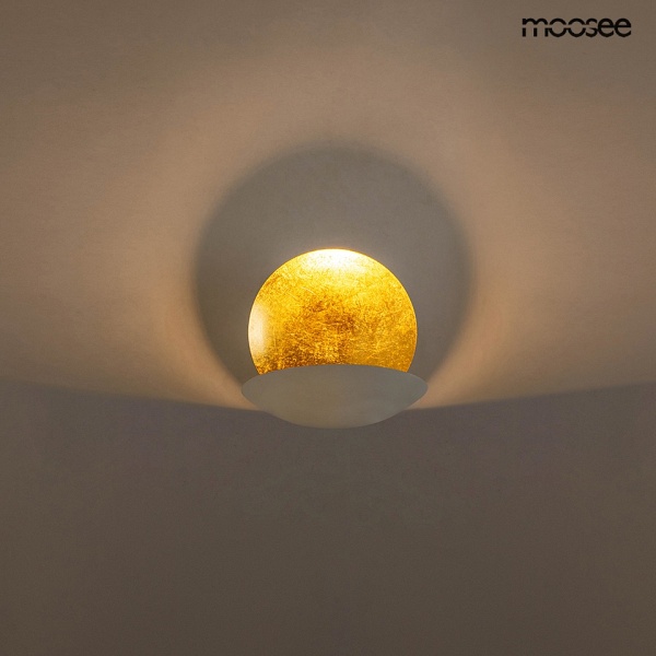 Lampa ścienna ECLISE złota / biała - Moosee