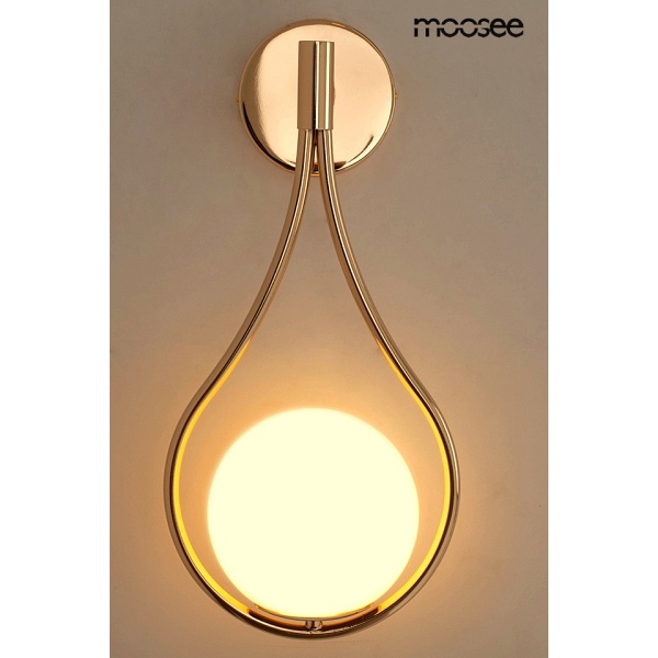 Lampa ścienna ROMA złota - Moosee