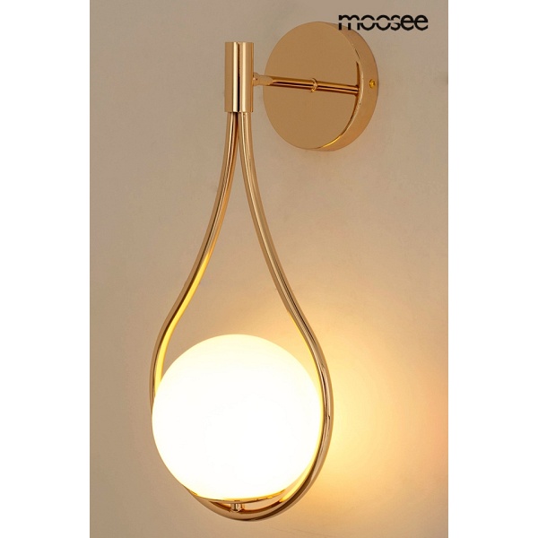 Lampa ścienna ROMA złota - Moosee