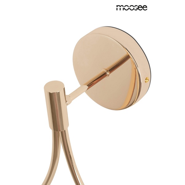 Lampa ścienna ROMA złota - Moosee