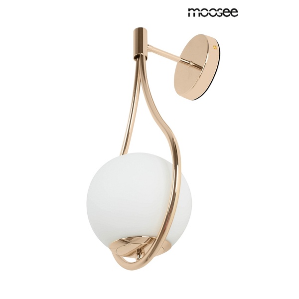 Lampa ścienna ROMA złota - Moosee