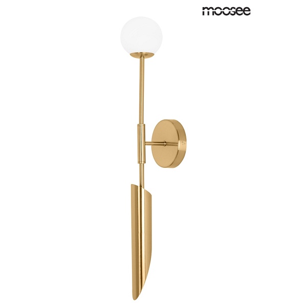 Lampa ścienna LUCCA złota - Moosee