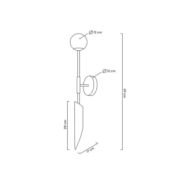 Lampa ścienna LUCCA złota - Moosee