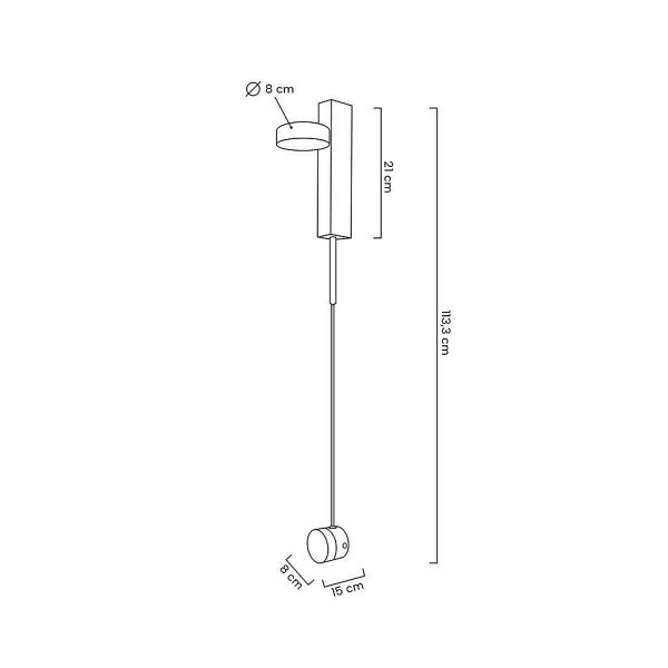 Lampa ścienna CLARID GOLD złota - Moosee