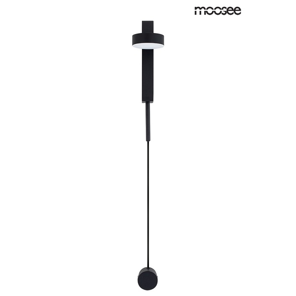 Lampa ścienna CLARID BLACK czarna - Moosee