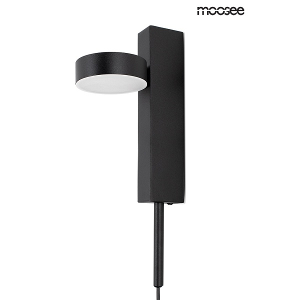 Lampa ścienna CLARID BLACK czarna - Moosee