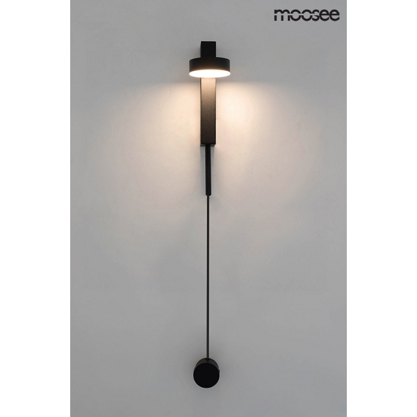 Lampa ścienna CLARID BLACK czarna - Moosee