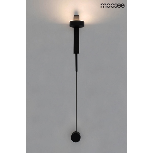 Lampa ścienna CLARID BLACK czarna - Moosee