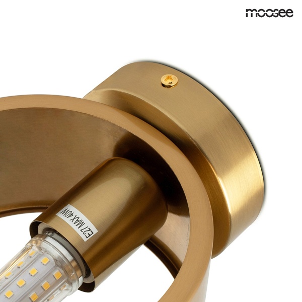 Lampa ścienna ARRO złota - Moosee