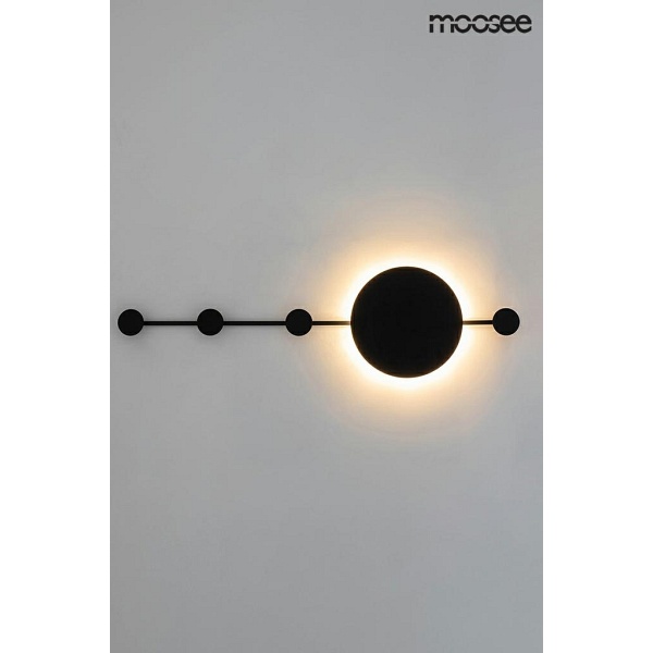 Lampa ścienna SHADOW HANG z wieszakiem czarna - Moosee