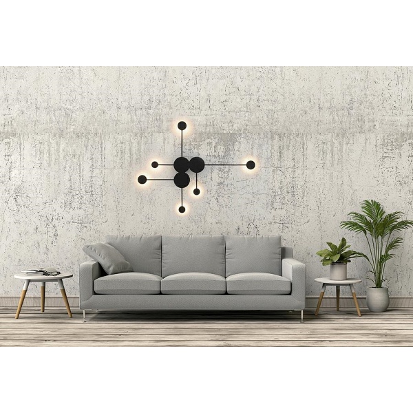 Lampa ścienna SHADOW MULTI czarna - Moosee