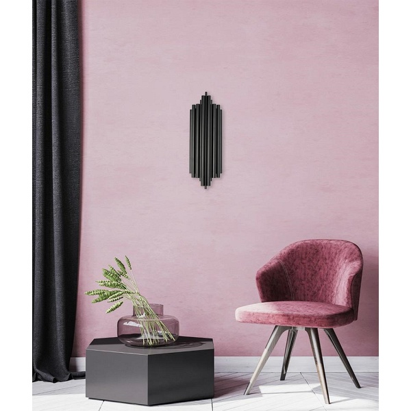 Lampa ścienna HARMONIC BLACK czarna - Moosee