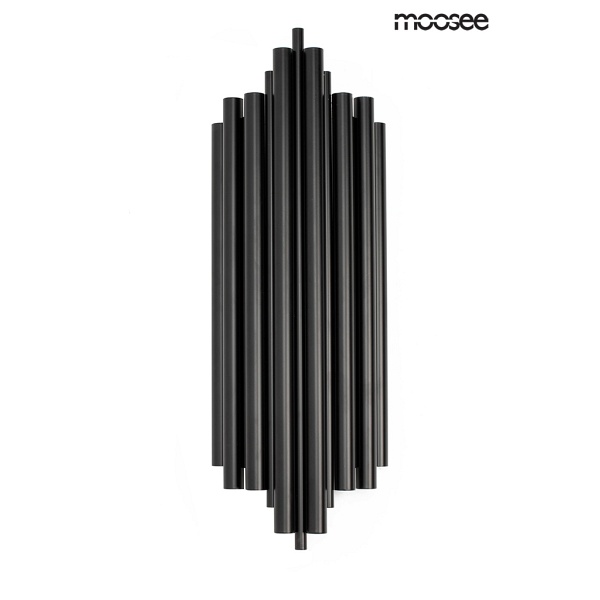 Lampa ścienna HARMONIC BLACK czarna - Moosee