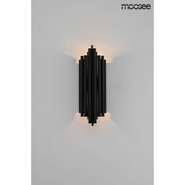 Lampa ścienna HARMONIC BLACK czarna - Moosee