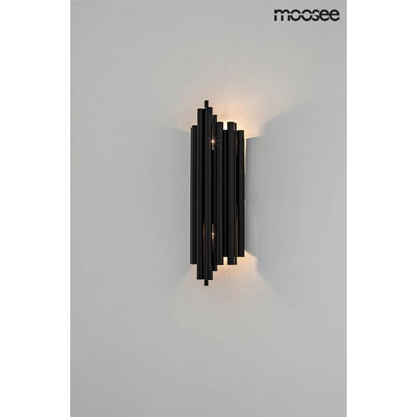 Lampa ścienna HARMONIC BLACK czarna - Moosee