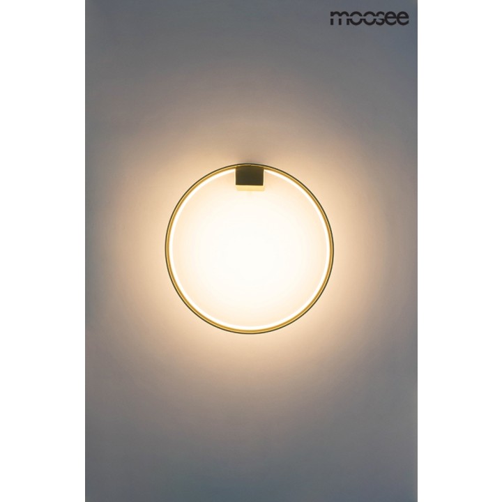 Lampa ścienna CIRCLE WALL złota - Moosee