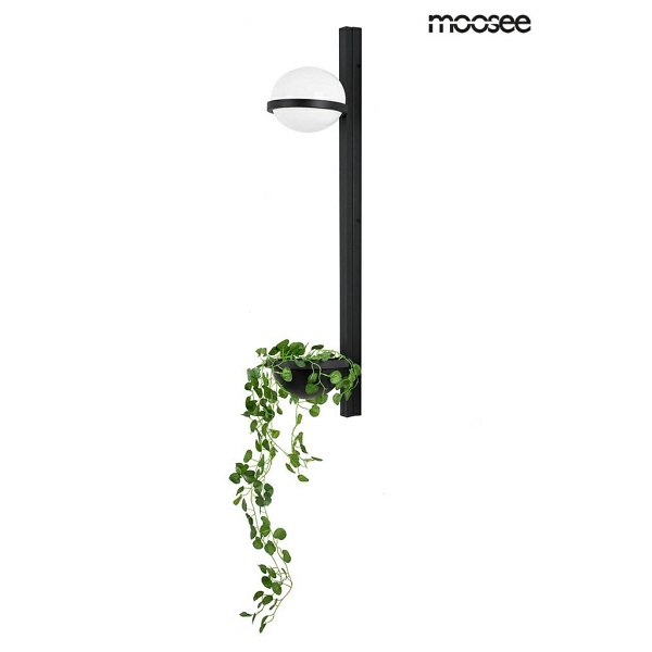 Lampa ścienna PLANT WALL czarna - Moosee
