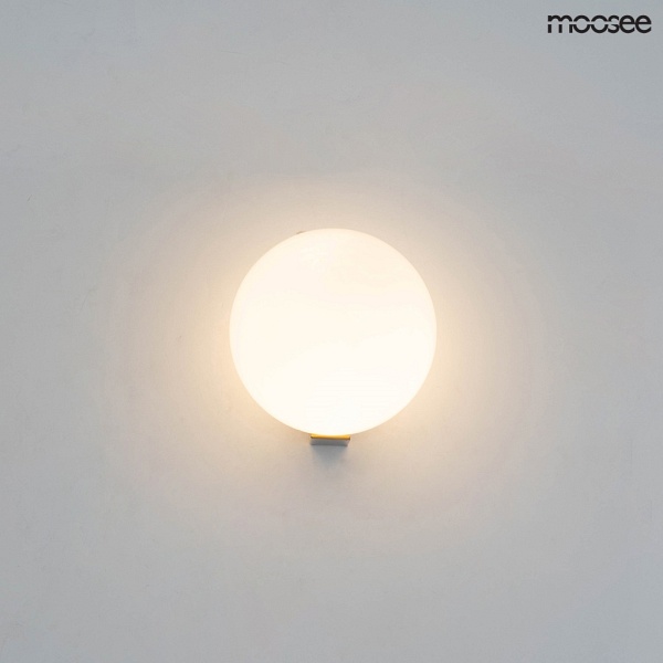 Lampa ścienna BOLL złota - Moosee
