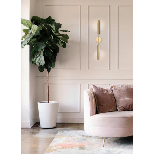 Lampa ścienna LOCCA złota - Moosee