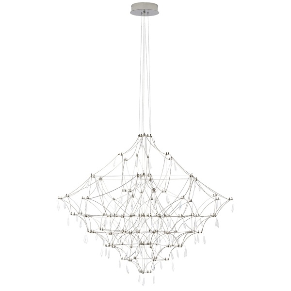 Lampa wisząca CONSTELATION 77 - LED, stal szczotkowana - Moosee