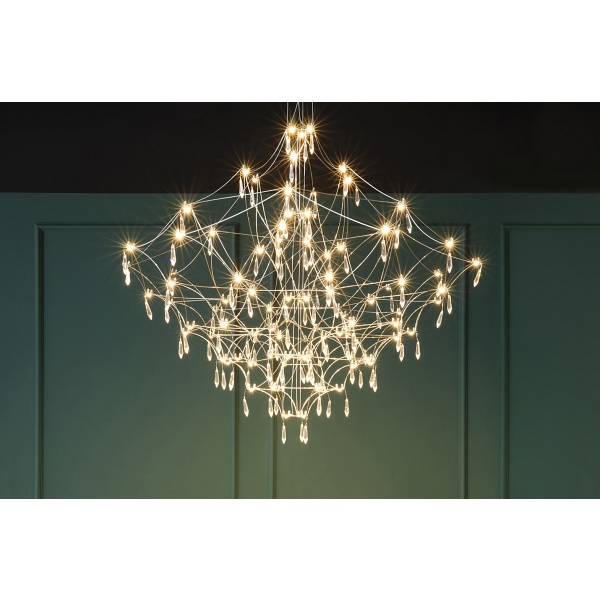 Lampa wisząca CONSTELATION 100 GOLD - LED, stal szczotkowana - Moosee