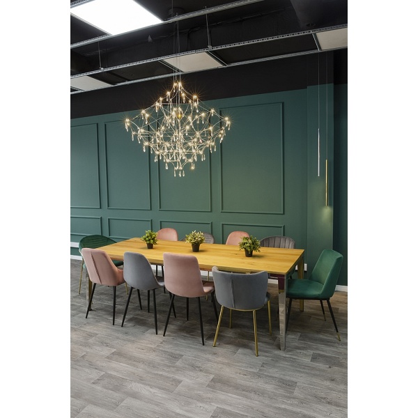 Lampa wisząca CONSTELATION 77 GOLD - LED, stal szczotkowana - Moosee