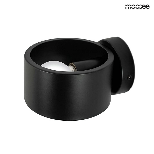 Lampa ścienna ARRO czarna - Moosee