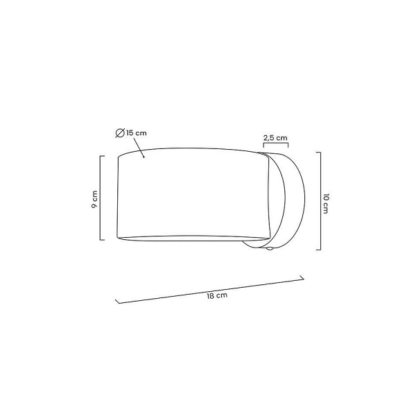 Lampa ścienna ARRO czarna - Moosee
