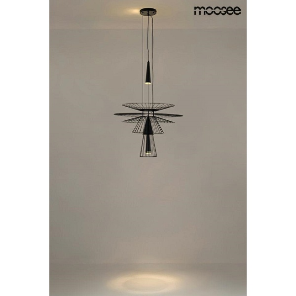 Lampa wisząca SESTO czarna - Moosee