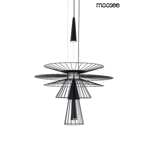 Lampa wisząca SESTO czarna - Moosee