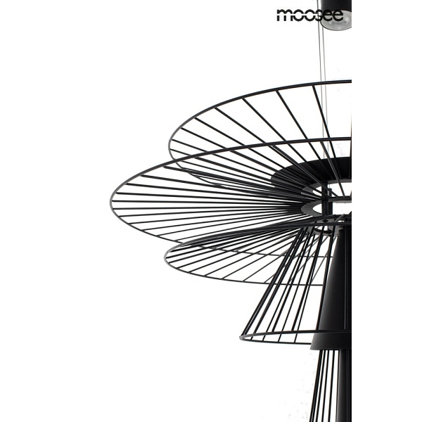 Lampa wisząca SESTO czarna - Moosee