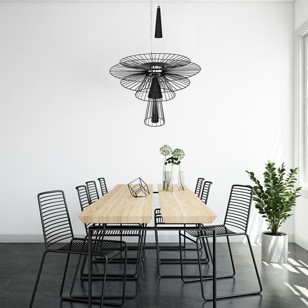 Lampa wisząca SESTO czarna - Moosee