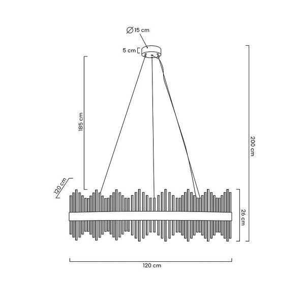 Lampa wisząca FLORENS 120 złota - Moosee