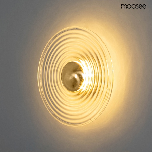Lampa ścienna ONDA złota - Moosee