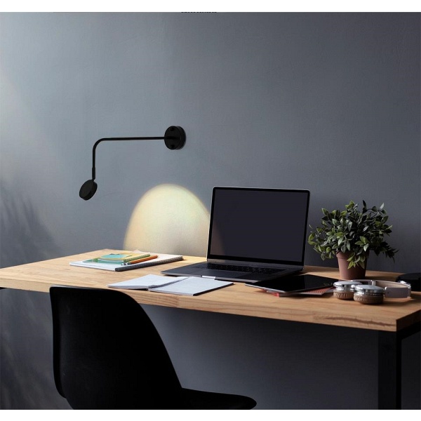 Lampa ścienna AXEL czarna - Moosee