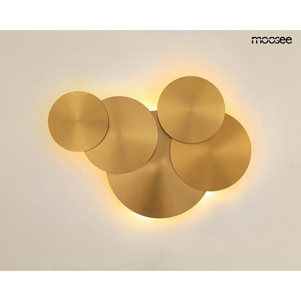 Lampa ścienna SCUDO złota - Moosee