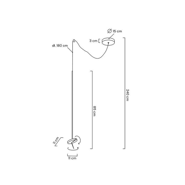 Lampa wisząca BOBBIE czarna - Moosee