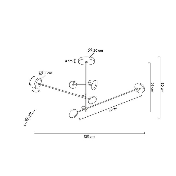 Lampa wisząca BOBBIE 3 czarna - Moosee
