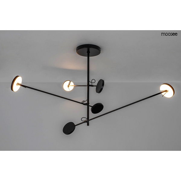 Lampa wisząca BOBBIE 3 czarna - Moosee