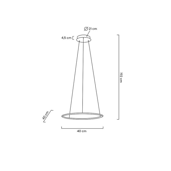 Lampa wisząca RING SLIM 40 złota - Moosee