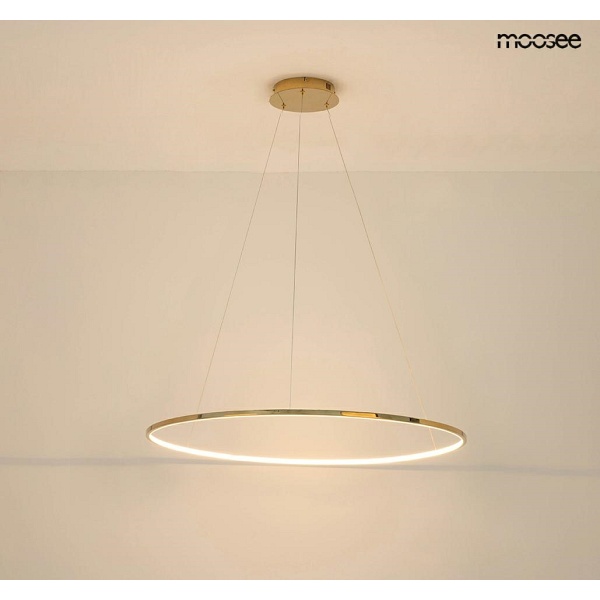 Lampa wisząca RING SLIM 80 złota - Moosee