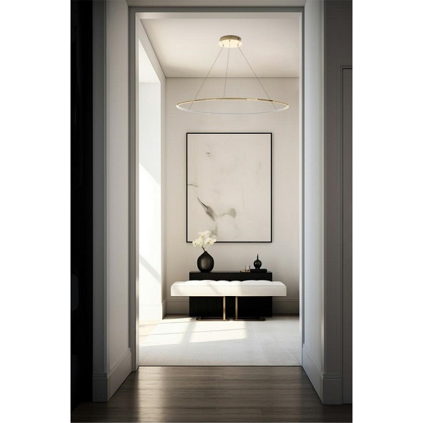 Lampa wisząca RING SLIM 100 złota - Moosee