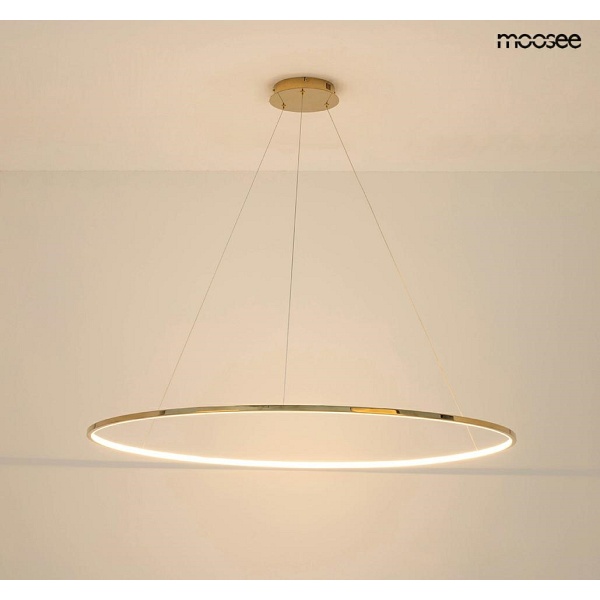 Lampa wisząca RING SLIM 120 złota - Moosee