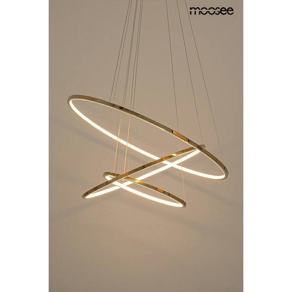 Lampa wisząca RING SLIM S złota - Moosee