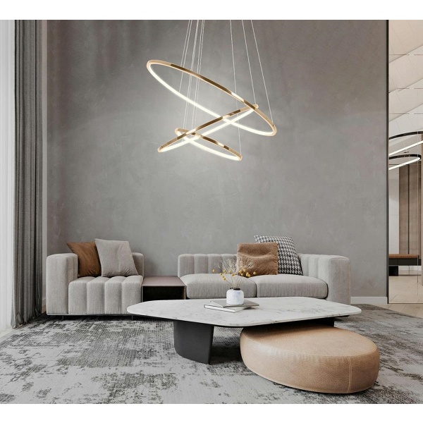 Lampa wisząca RING SLIM S złota - Moosee