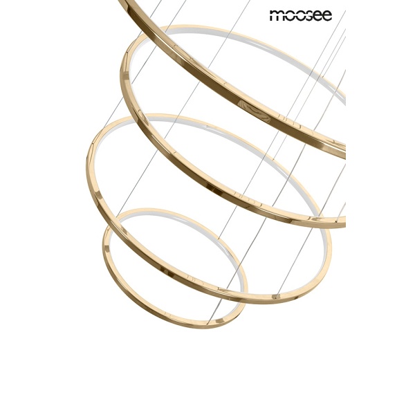 Lampa wisząca RING SLIM M złota - Moosee