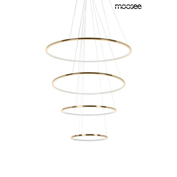 Lampa wisząca RING SLIM M złota - Moosee