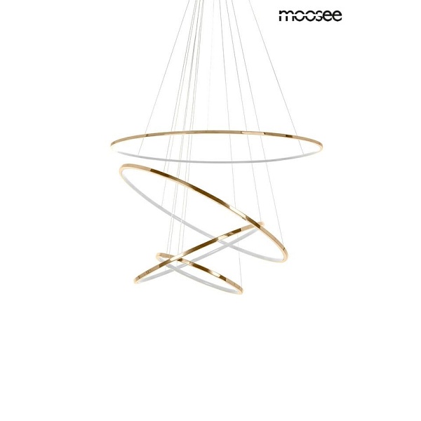Lampa wisząca RING SLIM M złota - Moosee