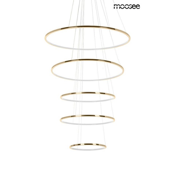 Lampa wisząca RING SLIM L złota - Moosee